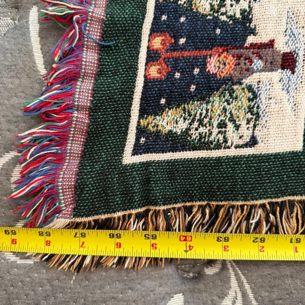 VTG Department 56 Heritage Village Collection Throw Blanket 69x47 in Tapestry